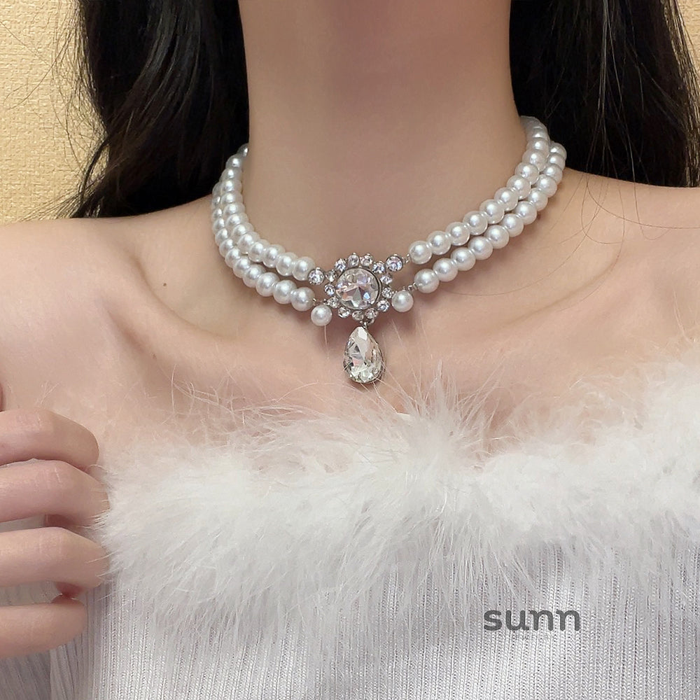 Amiah Double Layer Pearl Choker [GQ06ETX9]