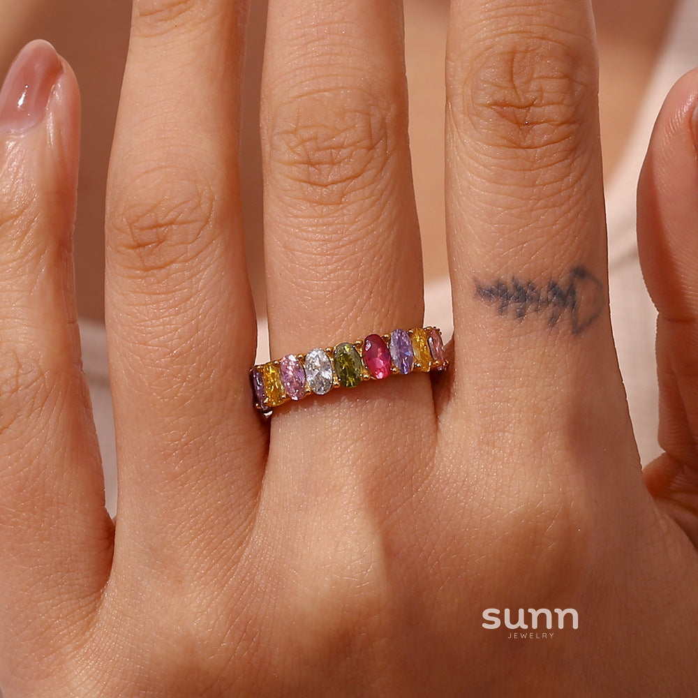 Amilah Zircon Oval Ring [2ZSCQGSF]