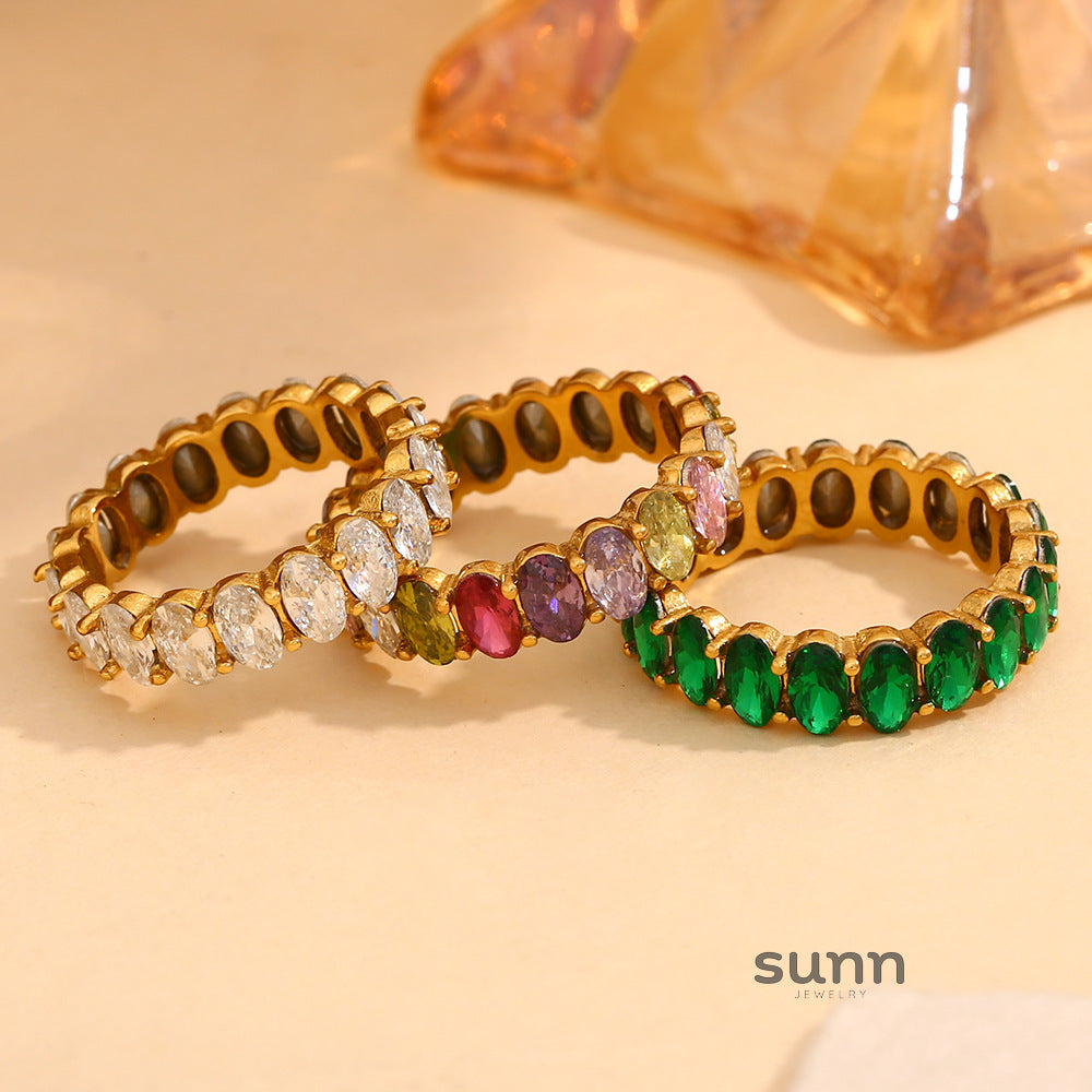 Amilah Zircon Oval Ring [I3265MOB]
