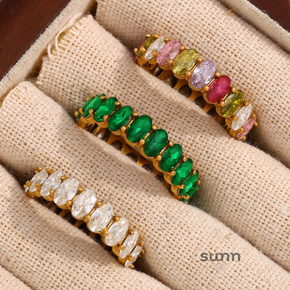 Amilah Zircon Oval Ring [VDH9NYO8]