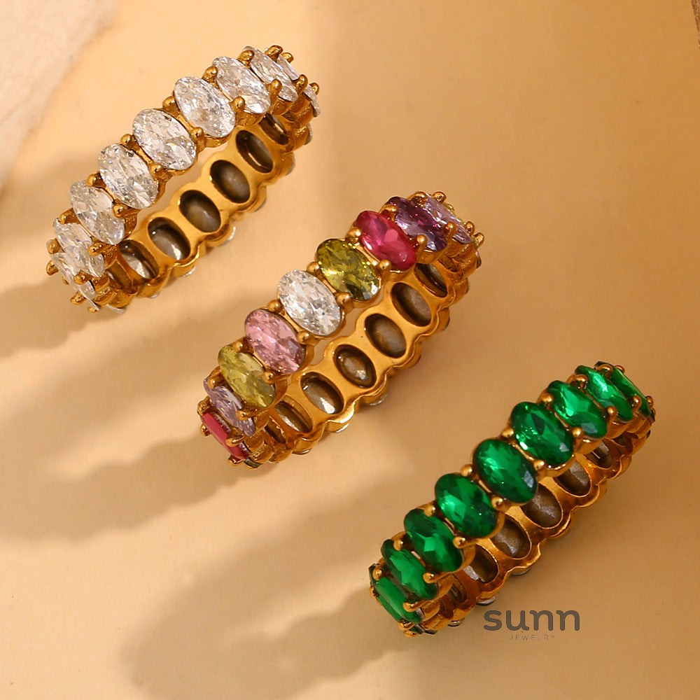 Amilah Zircon Oval Ring [LQT56L33]