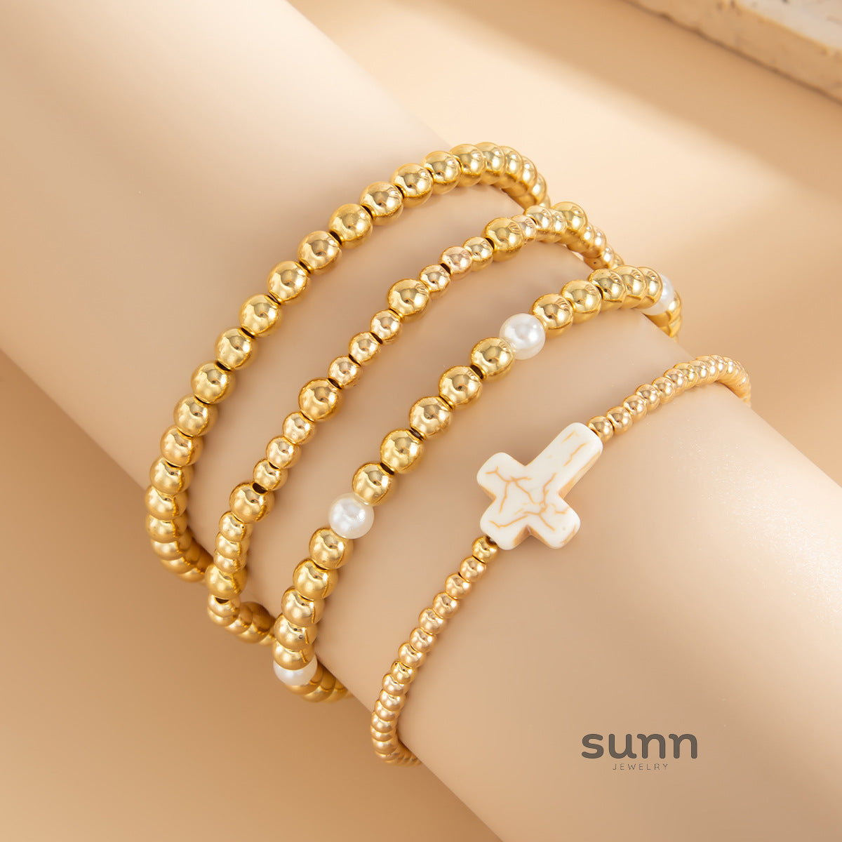 Amina Irregular Beaded Bracelet Set [N7OYSX0N]