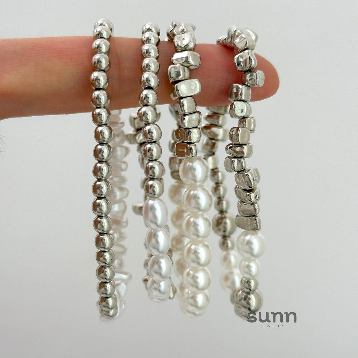 Amina Irregular Beaded Bracelet Set [X5FA6DBZ]