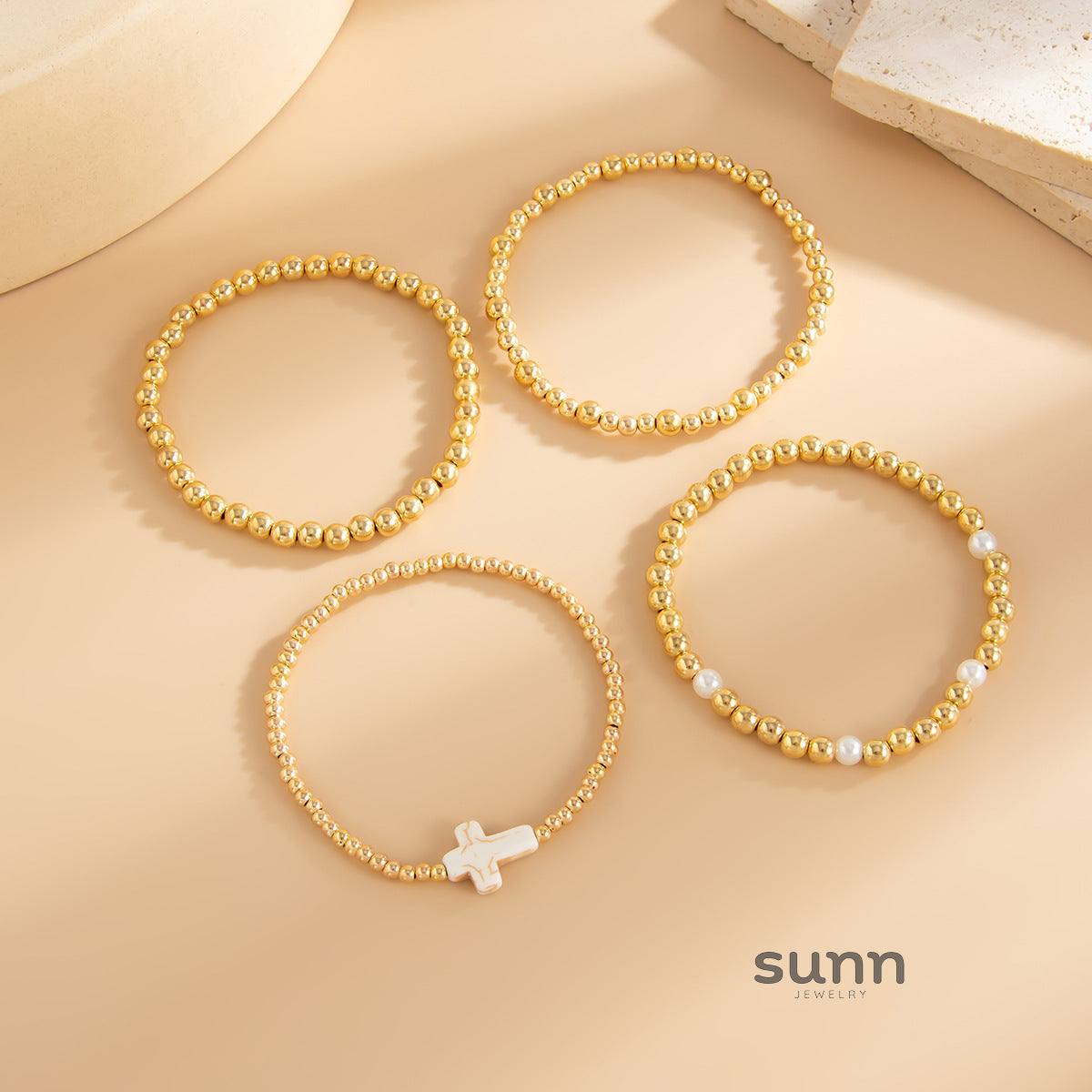 Amina Irregular Beaded Bracelet Set [ACTV0IT9]