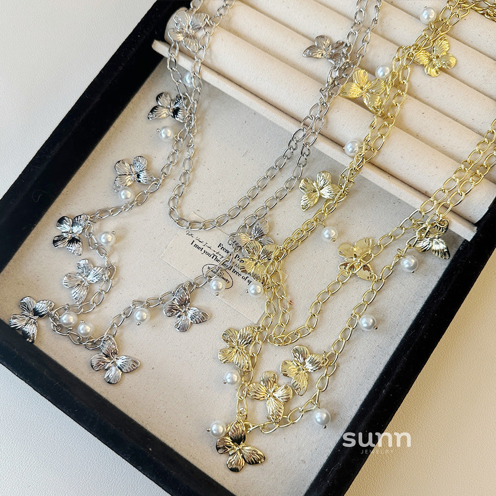 Amina Pearl Butterfly Waist Chain [339SULSR]