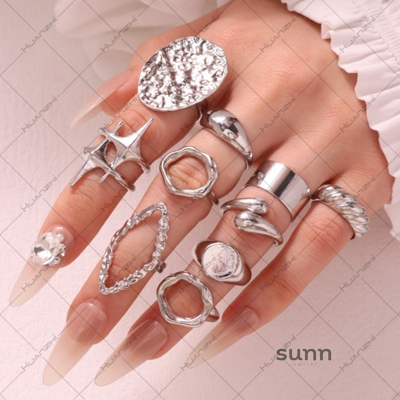 Aminah Geometric Ring Set [ZCLACD0A]