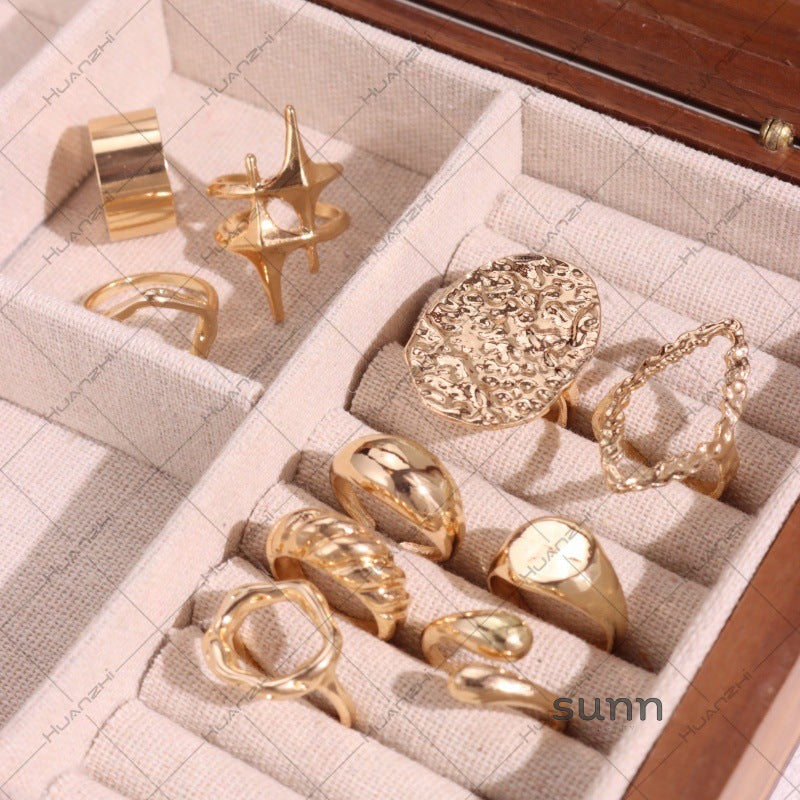Aminah Geometric Ring Set [08WMX21B]