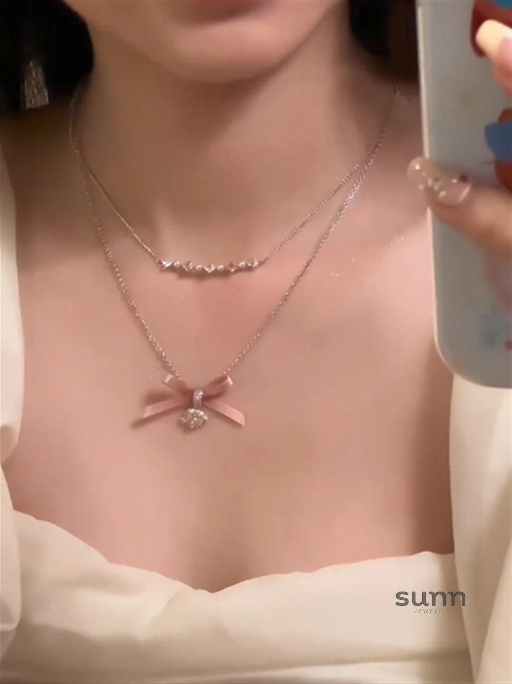 Aminata Delicate Bow Necklace