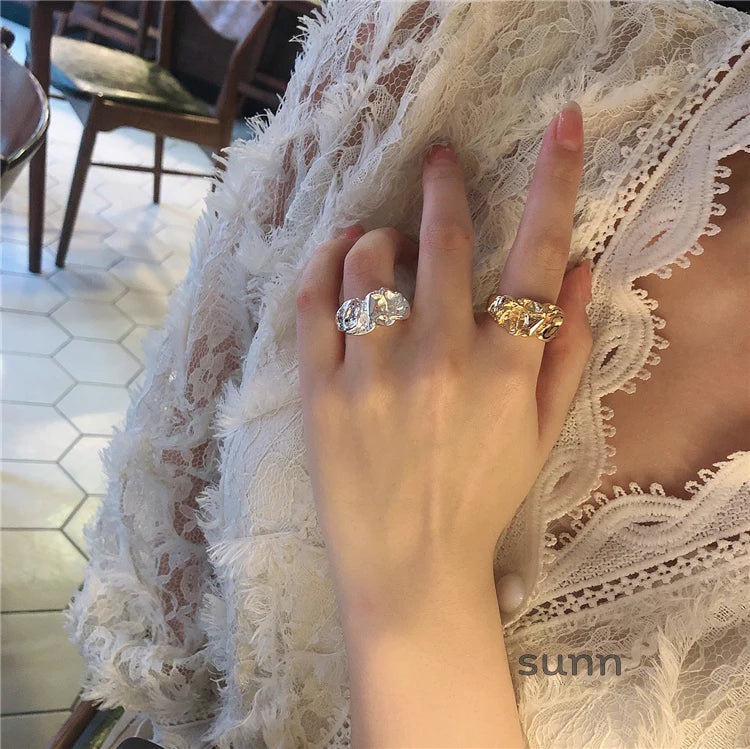 Amiracle Sculpted Open Ring
