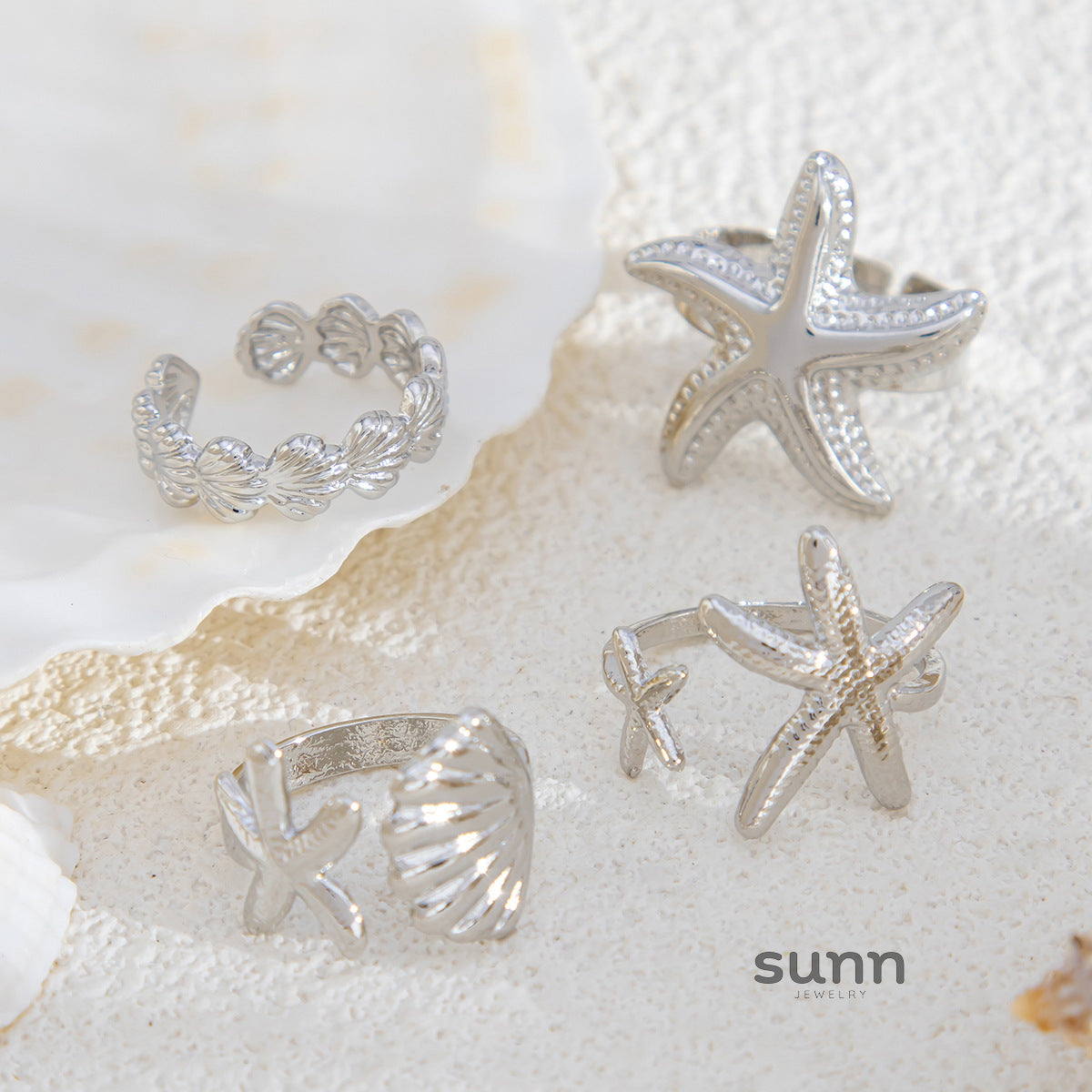 Amiracle Starfish Ring Set [GG40PB8H]