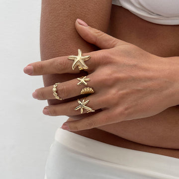 Amiracle Starfish Ring Set [WWRA77O2]