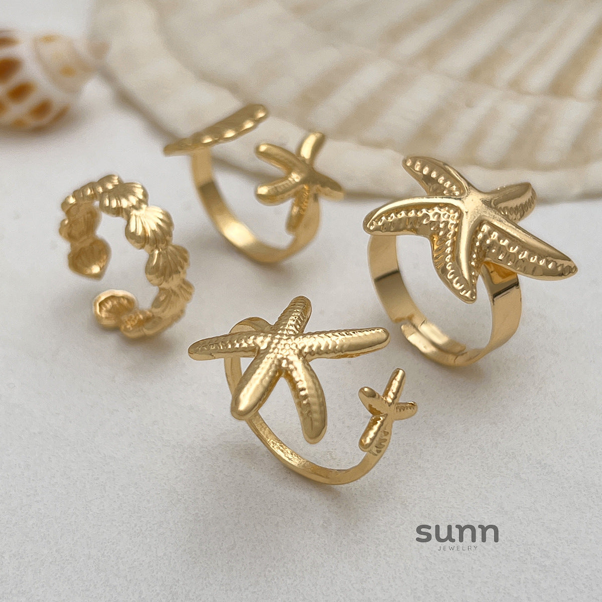 Amiracle Starfish Ring Set [KNSJC8O7]