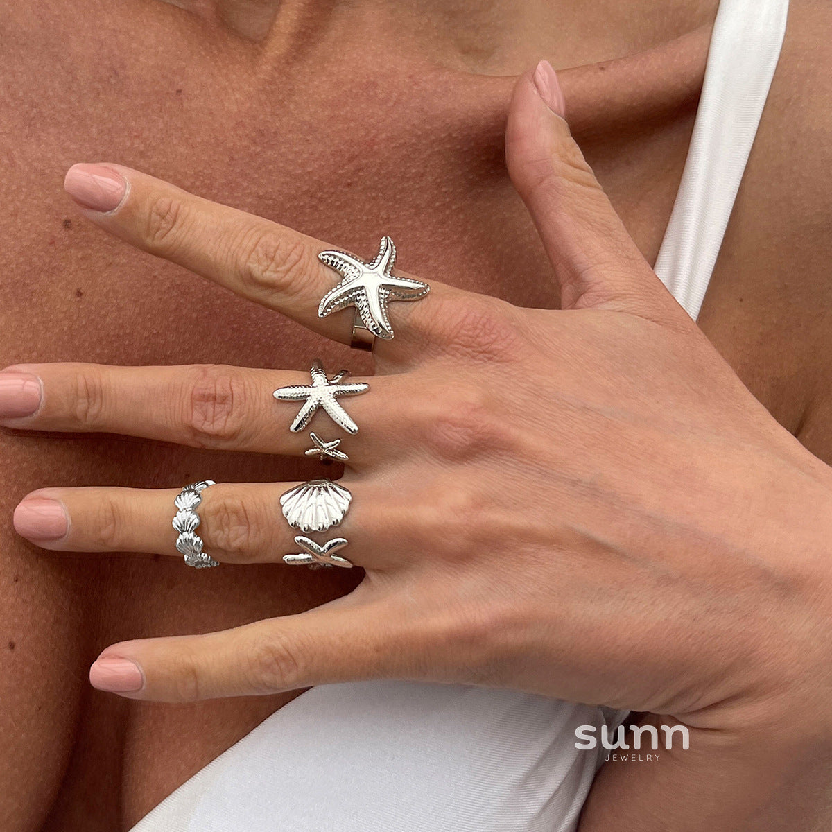 Amiracle Starfish Ring Set [O2YFJWZV]