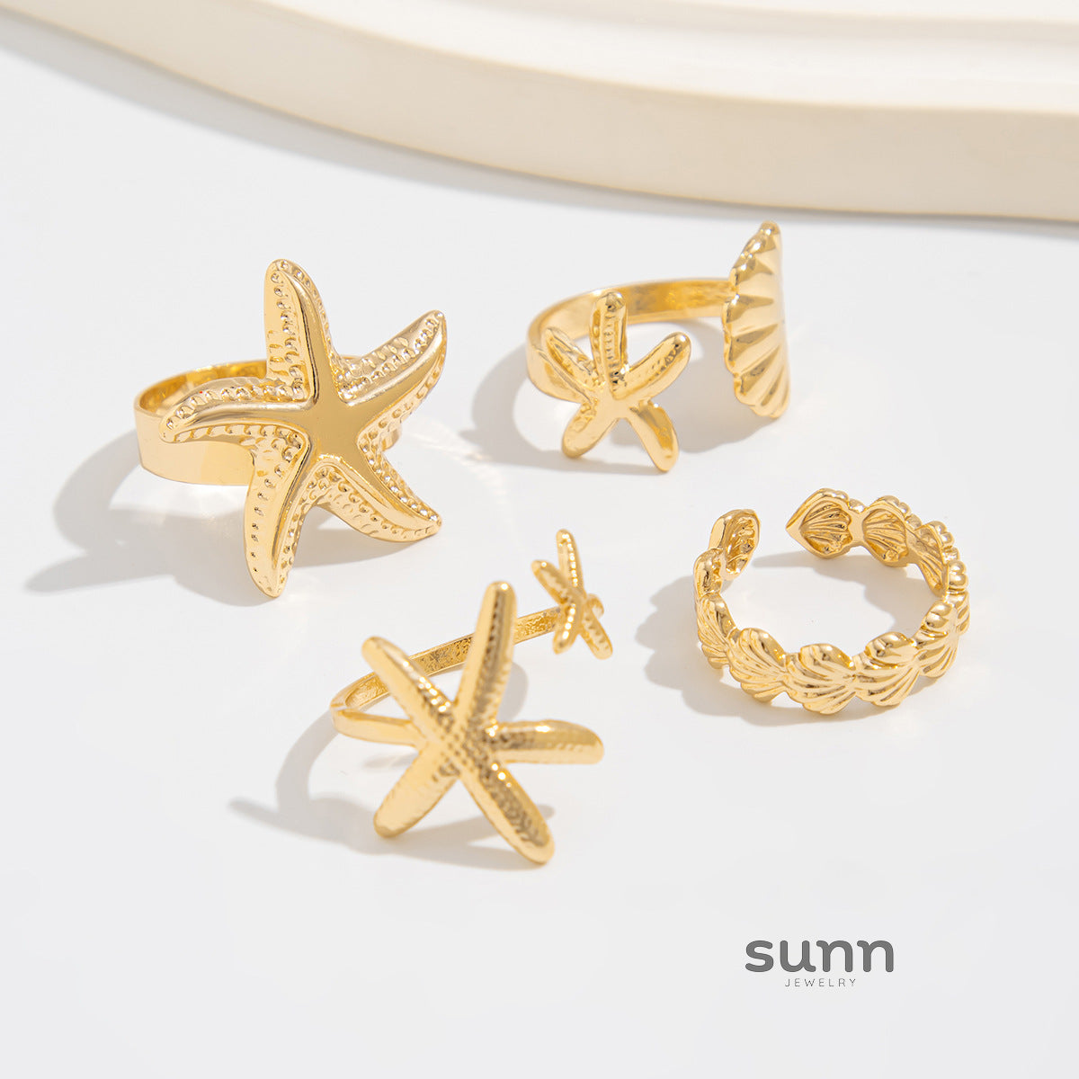 Amiracle Starfish Ring Set [H5ZPANDI]