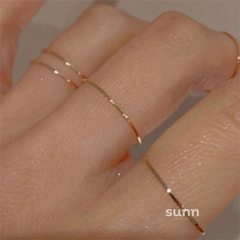 Amna Thin Stacking Band Ring