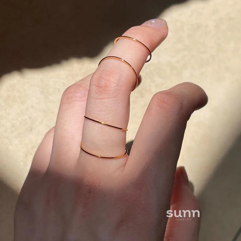 Amna Thin Stacking Band Ring