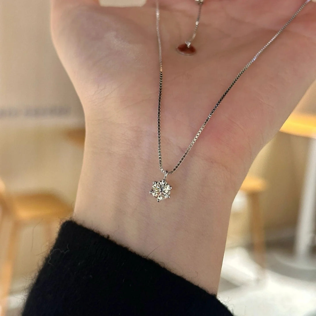Amora Starburst Zirconia Necklace