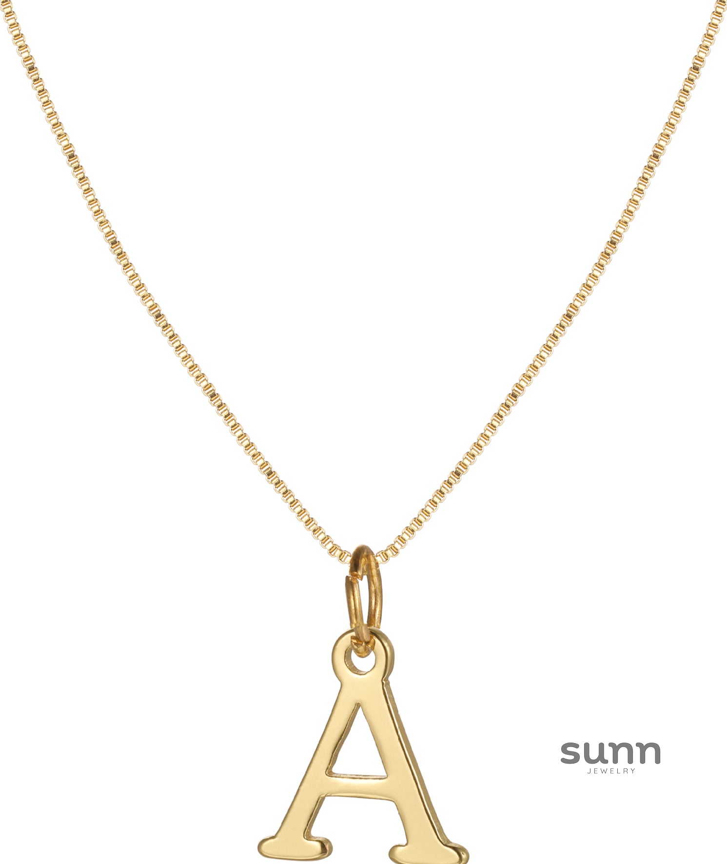 Amore Initial Box Chain Necklace [8RGV71VP]