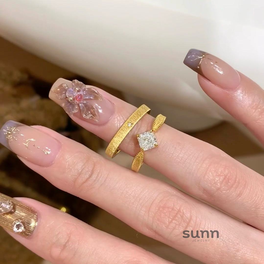 Amran Square Stacked Ring [6AUIDK49]