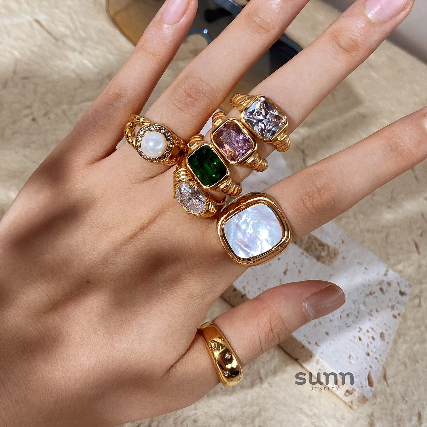 Amy Zircon Stackable Ring [OUVH9F9E]