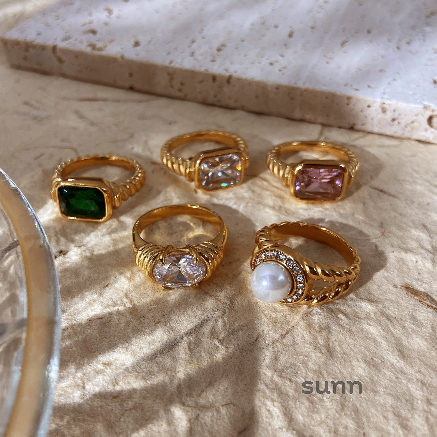 Amy Zircon Stackable Ring [M26F6TX1]