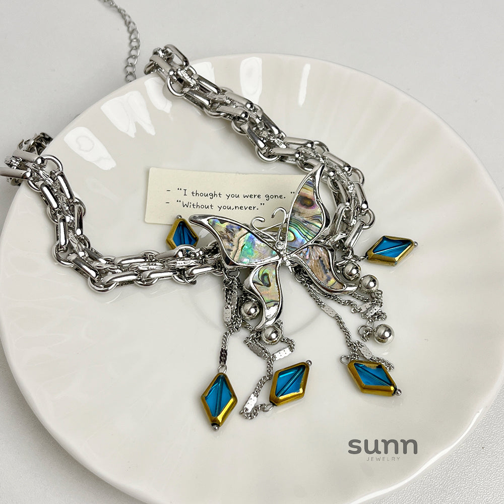Amylah Chinoiserie Butterfly Necklace [PJ0PX1U6]