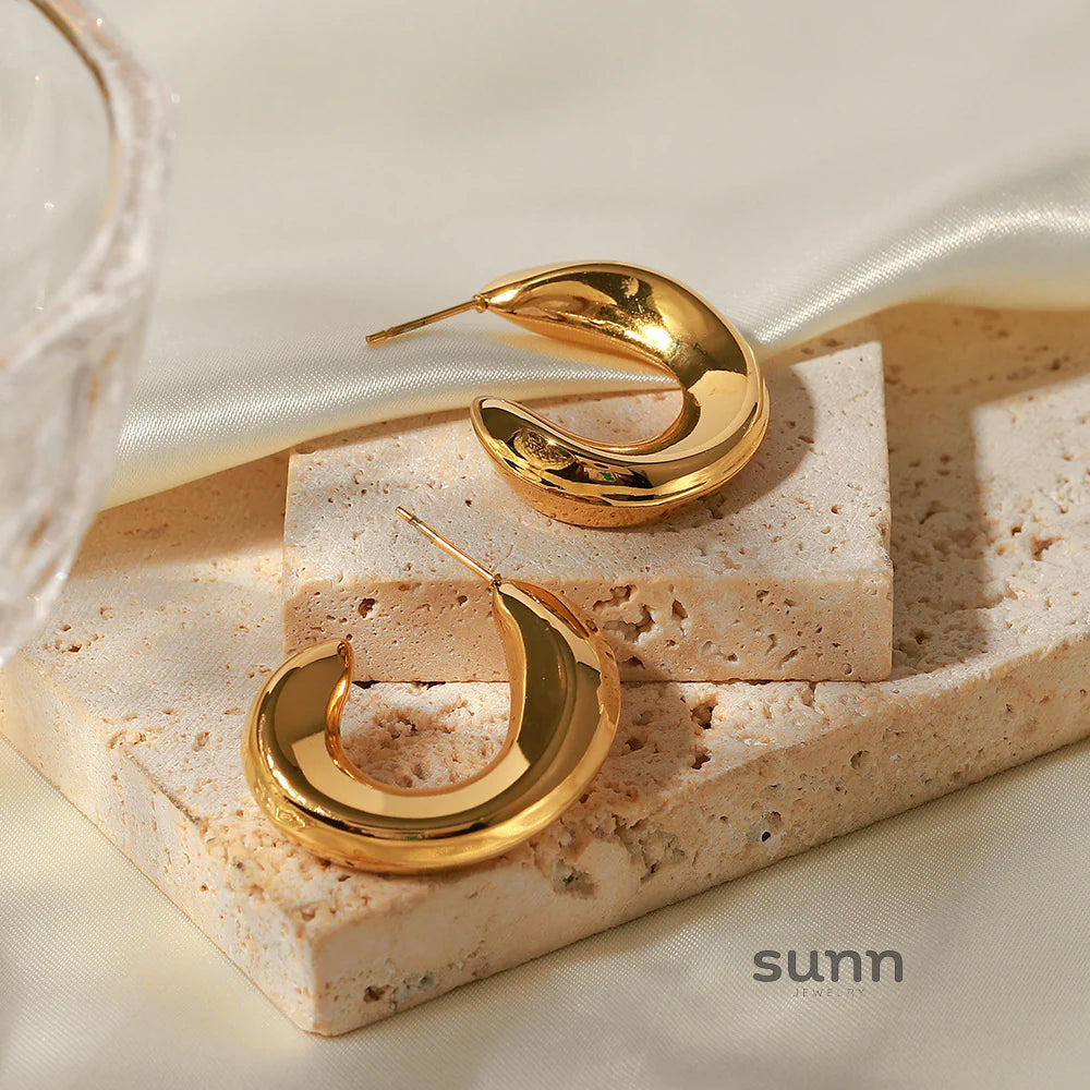 Anabel Geometric Hoop Earrings