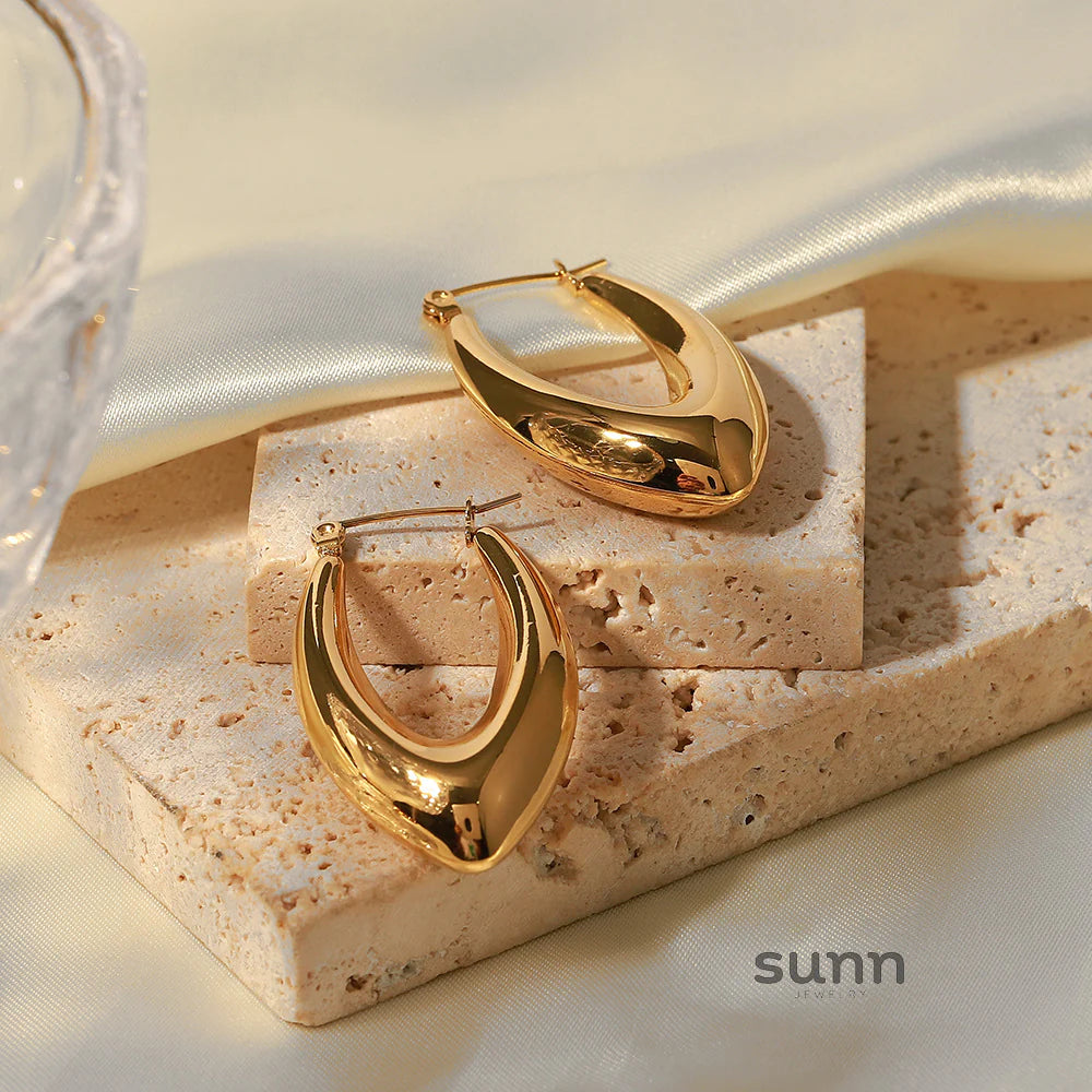 Anabel Geometric Hoop Earrings