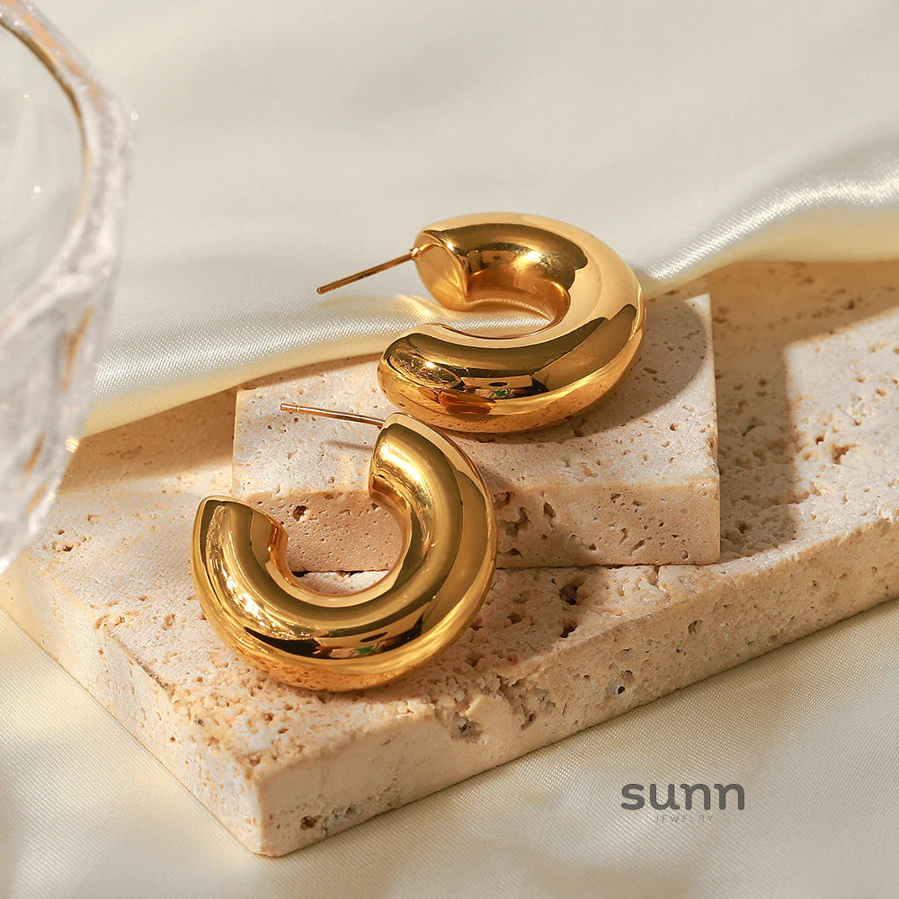 Anabel Geometric Hoop Earrings