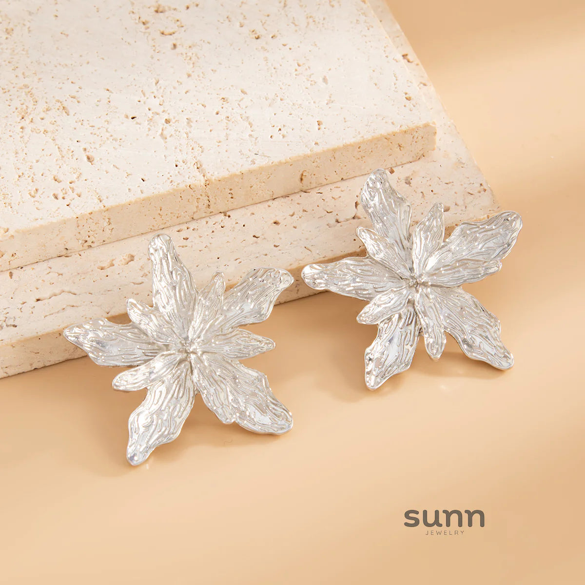 Anabella Blossom Petal Stud Earrings