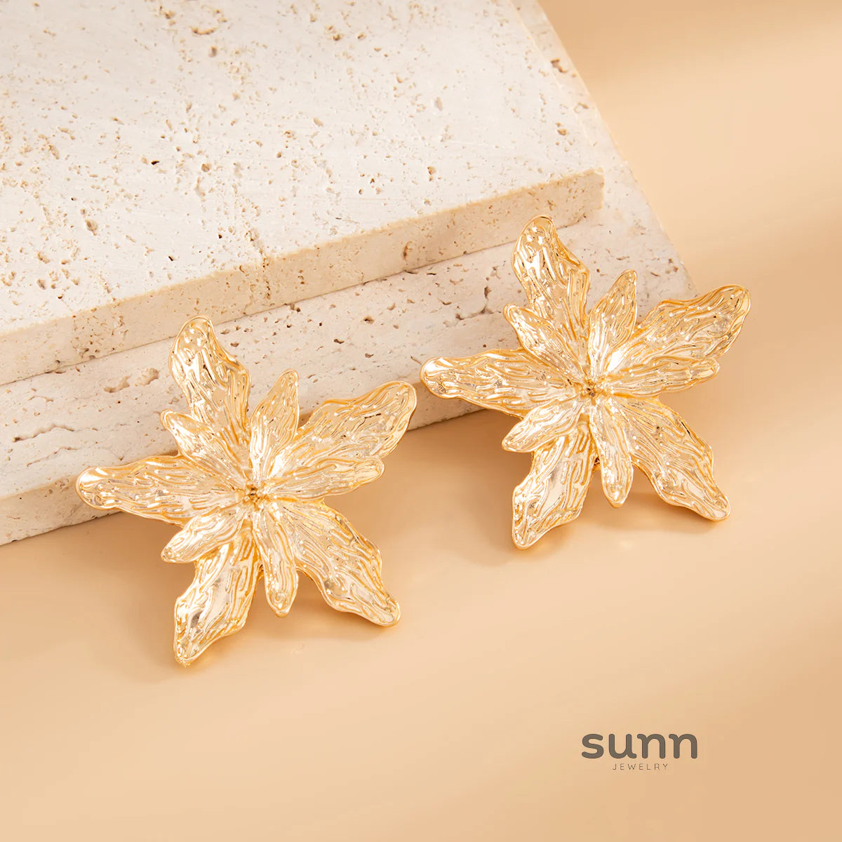 Anabella Blossom Petal Stud Earrings