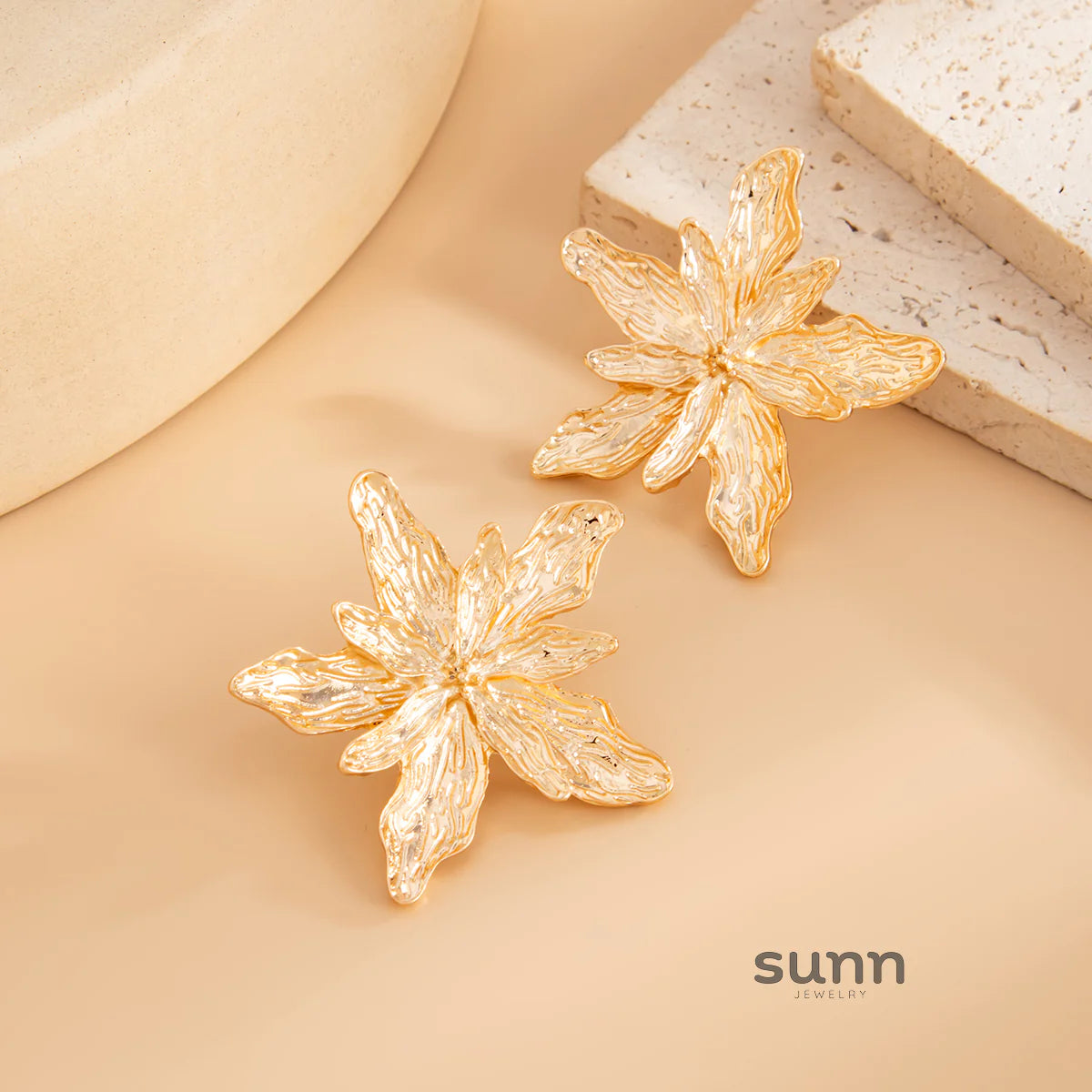 Anabella Blossom Petal Stud Earrings