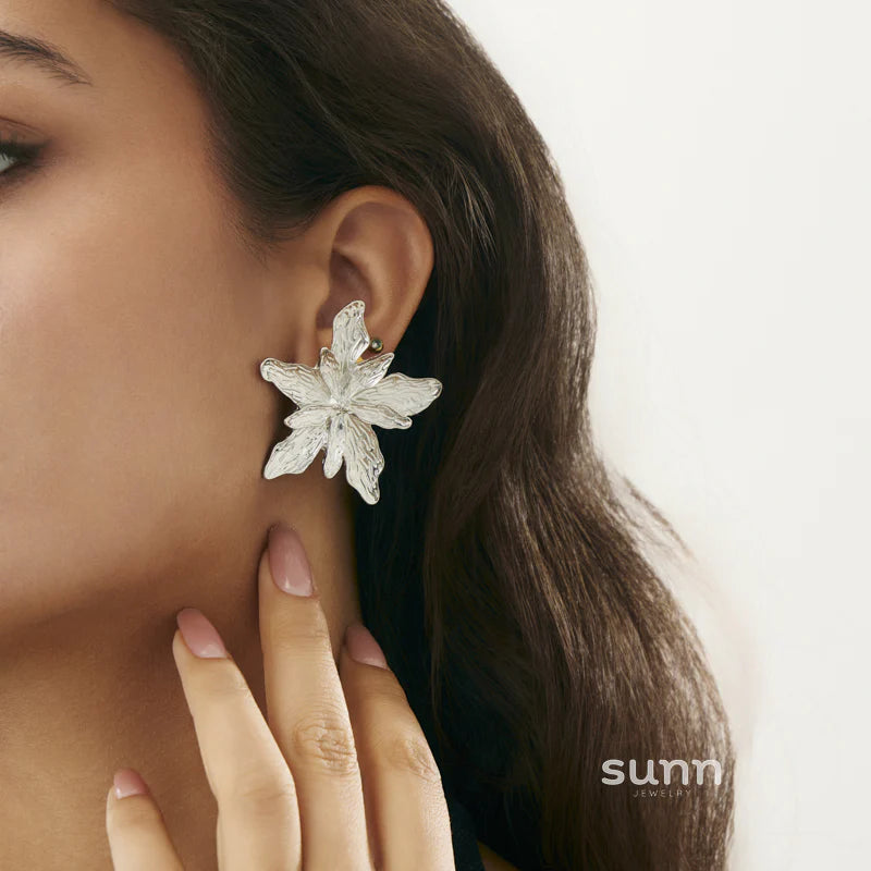 Anabella Blossom Petal Stud Earrings