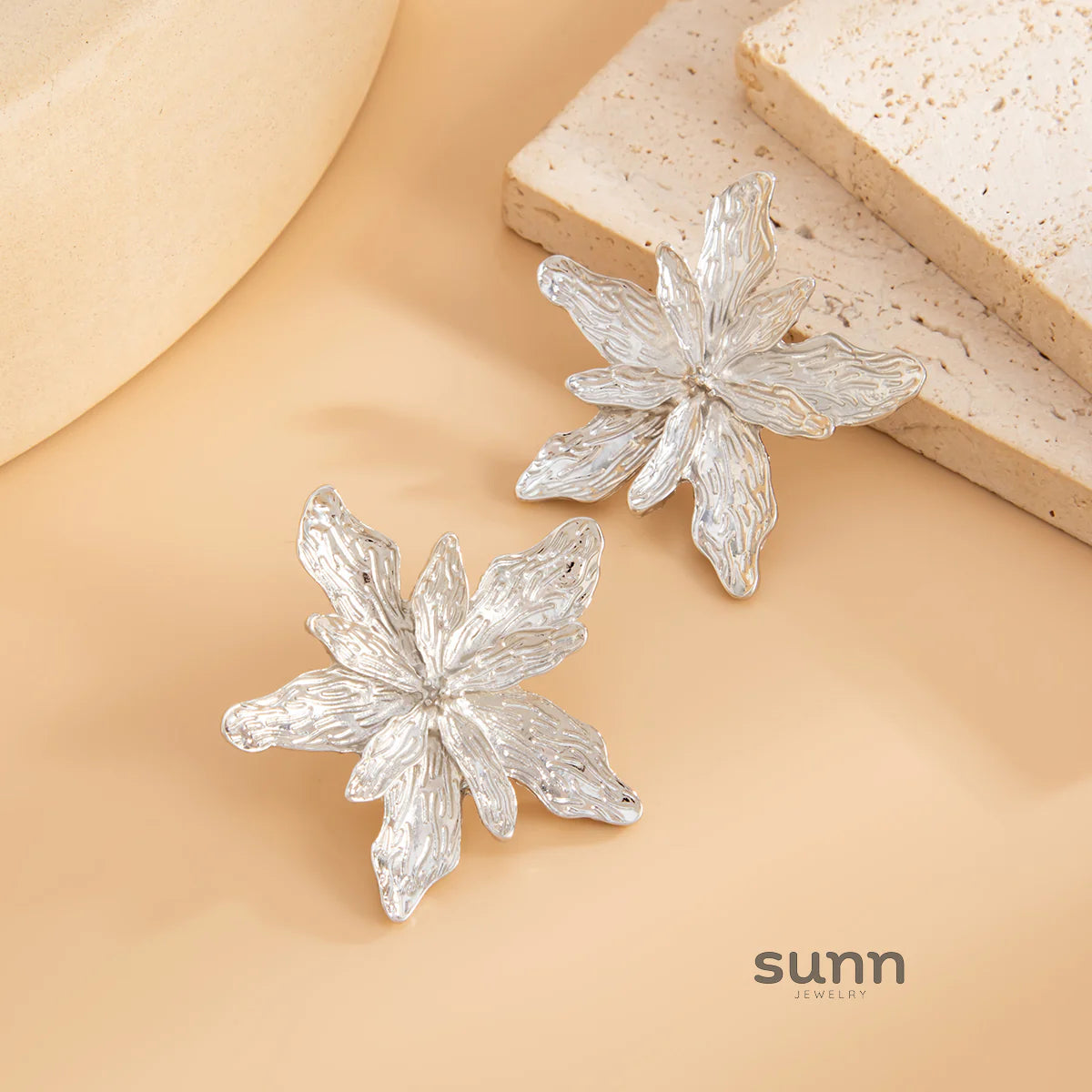 Anabella Blossom Petal Stud Earrings
