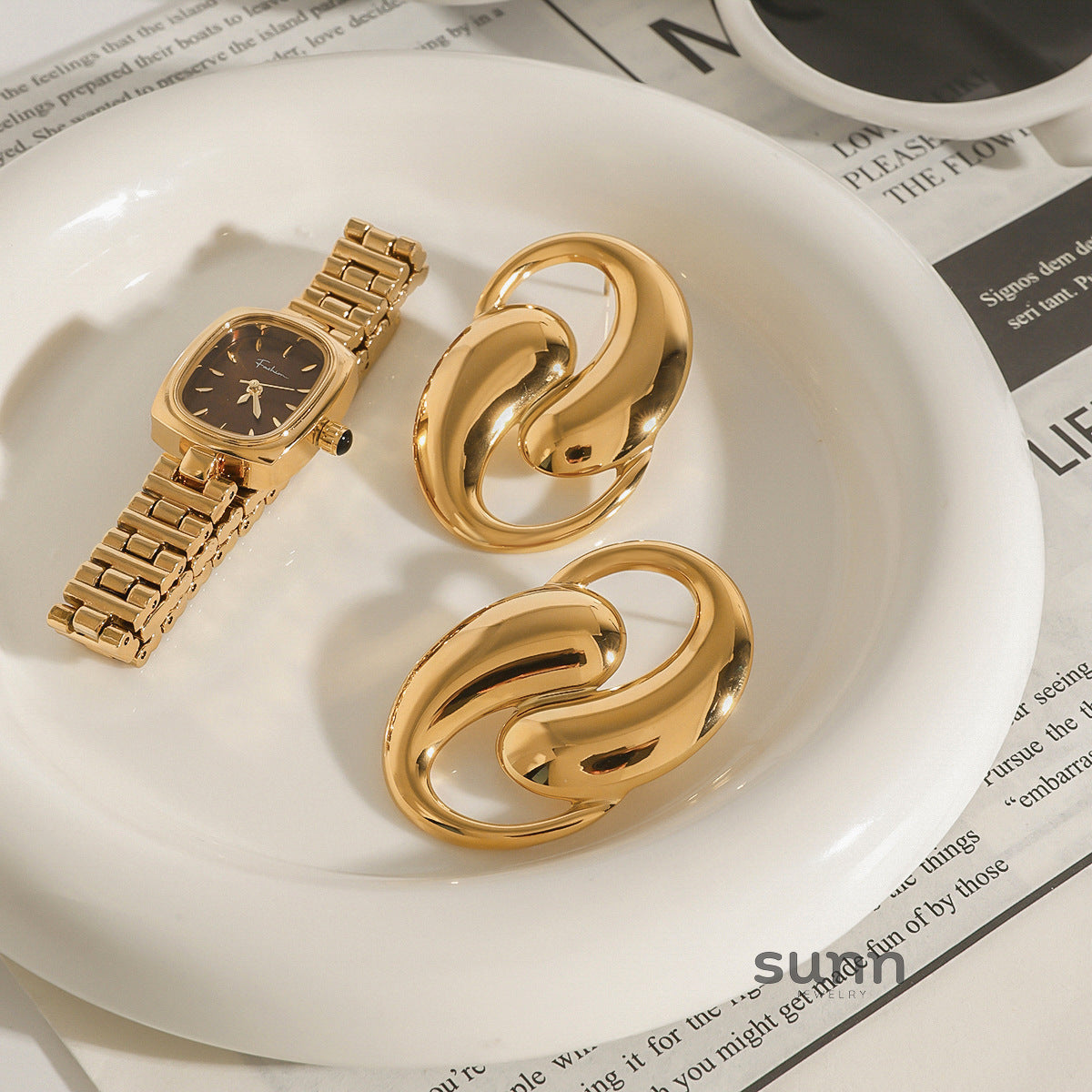 Anabella Cross Hoop Earrings [DIFX4SAH]