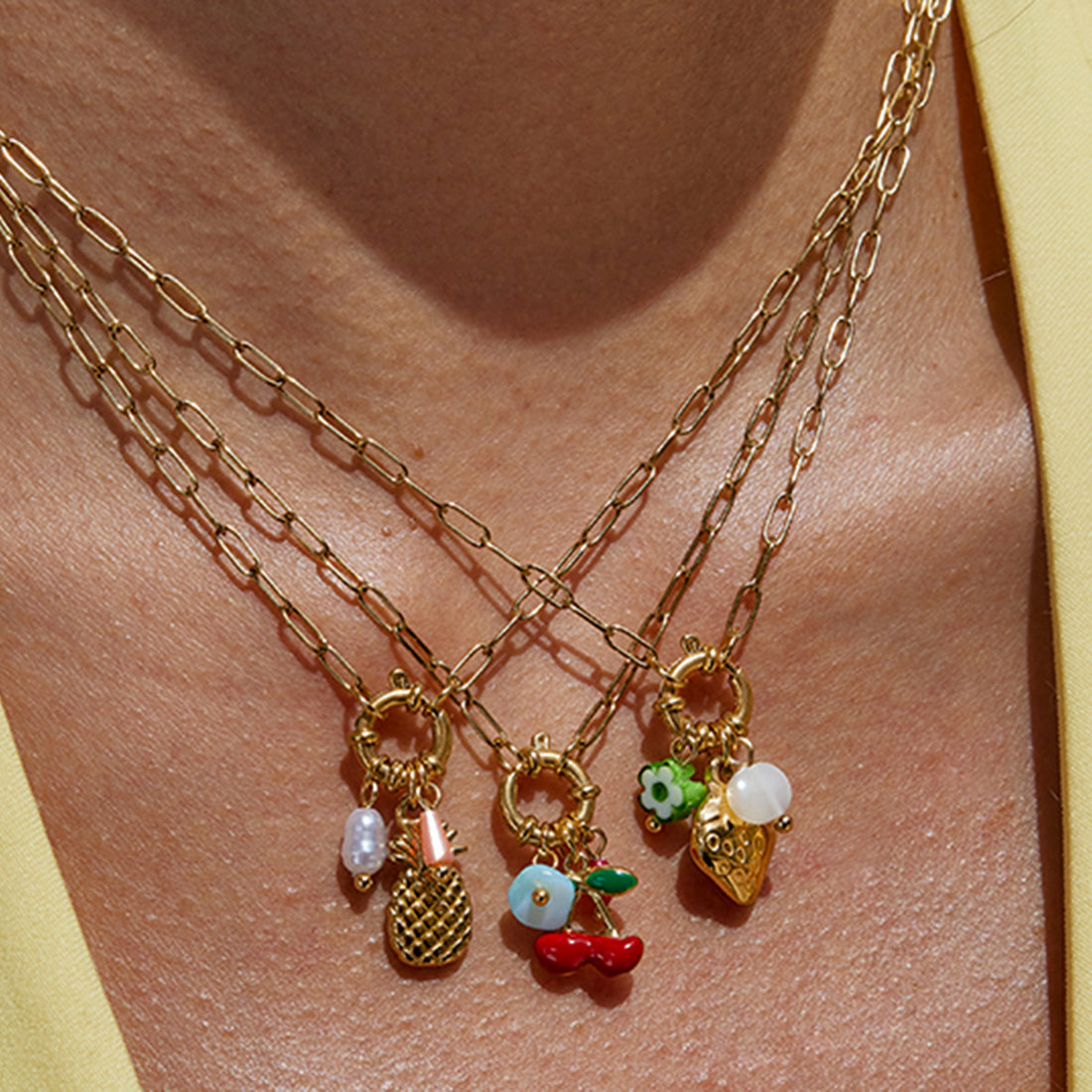 Anaelle Pearl Strawberry Necklace [RJTDE3EM]