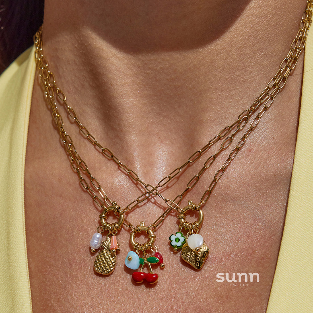 Anaelle Pearl Strawberry Necklace [RJTDE3EM]