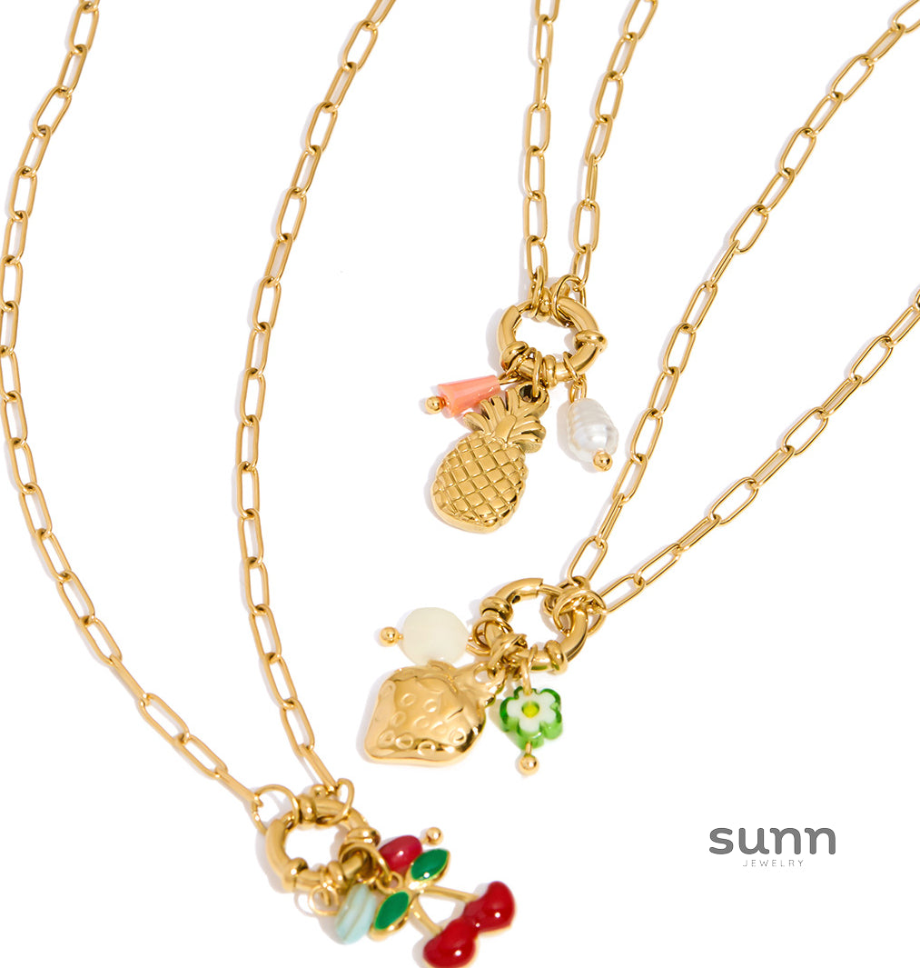 Anaelle Pearl Strawberry Necklace [8I039VGD]
