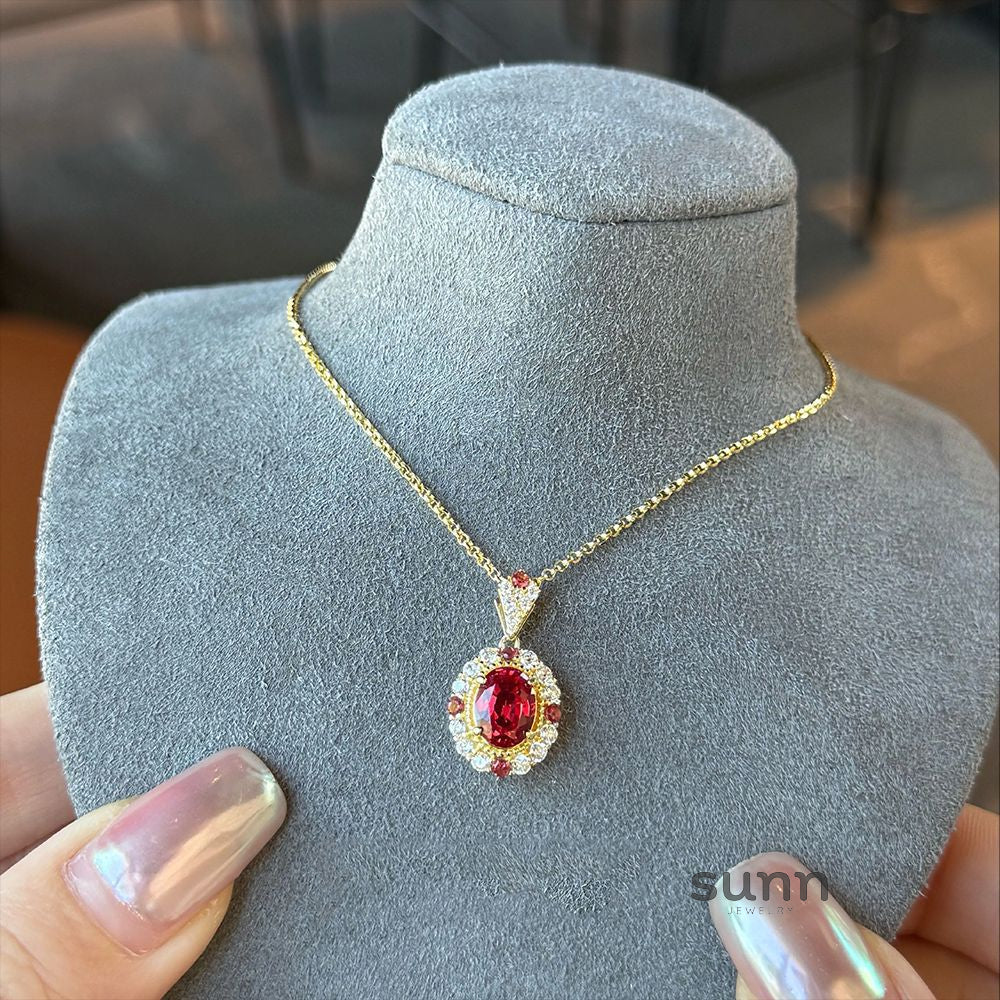 Anai Ruby Elegance Jewelry Set [QBHEBXZ0]