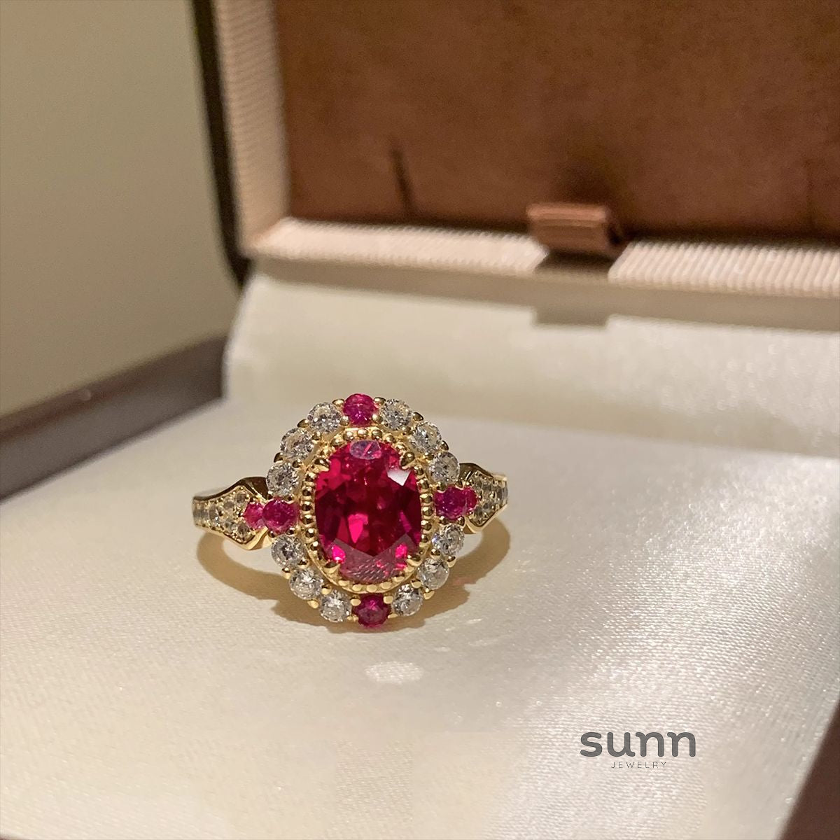 Anai Ruby Elegance Jewelry Set [GM3BYPN1]