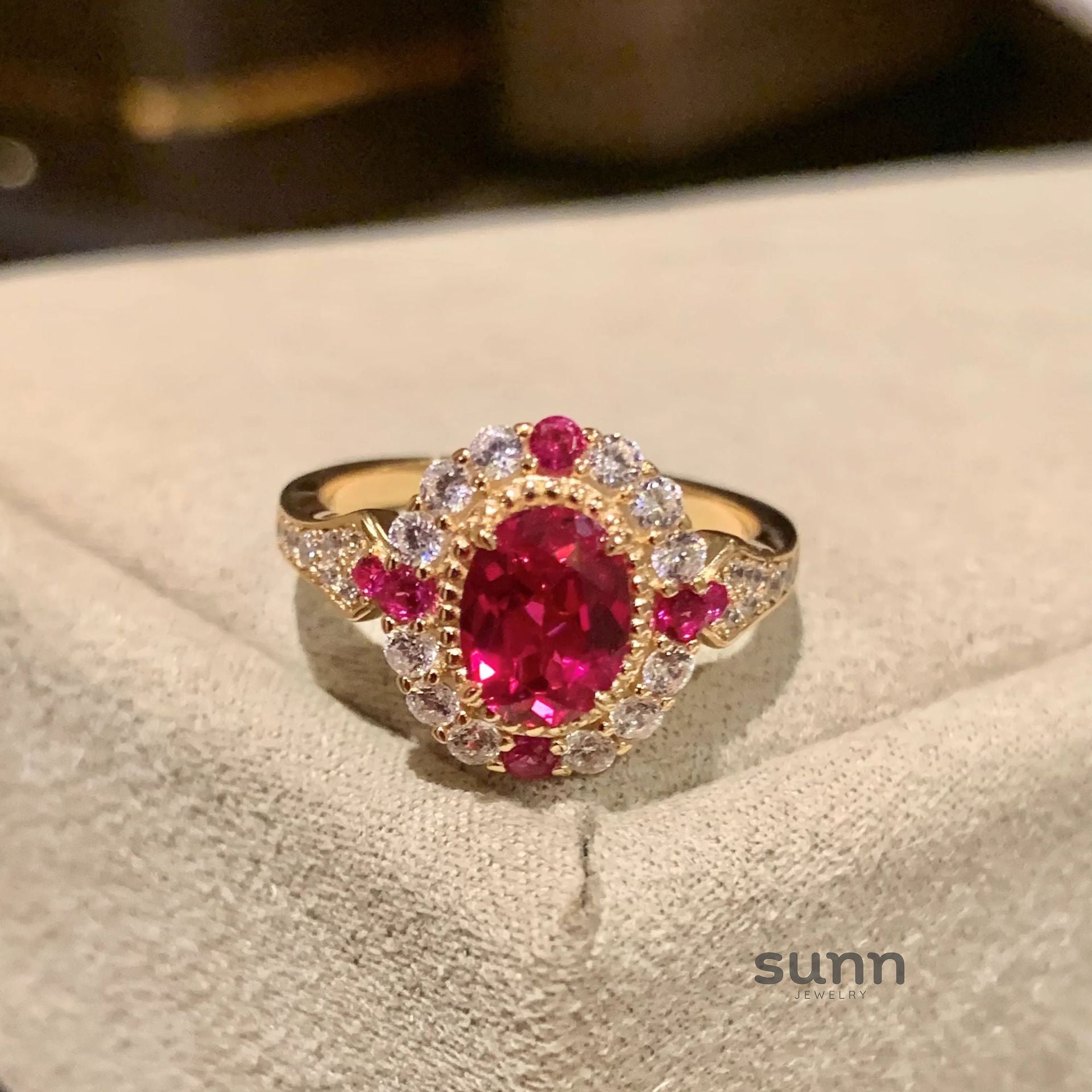 Anai Ruby Elegance Jewelry Set [84VXU0QT]