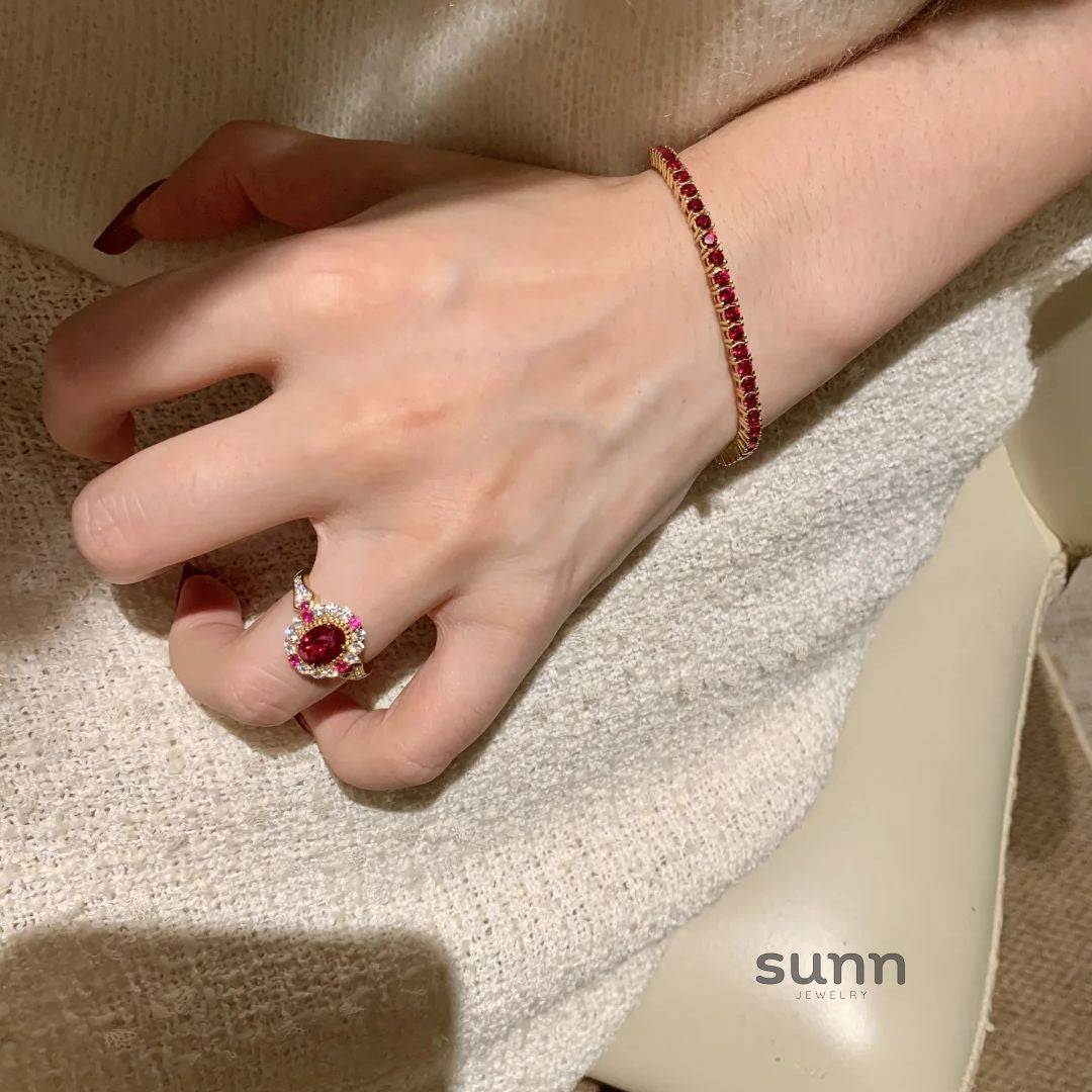 Anai Ruby Elegance Jewelry Set [3BDJ0RLU]