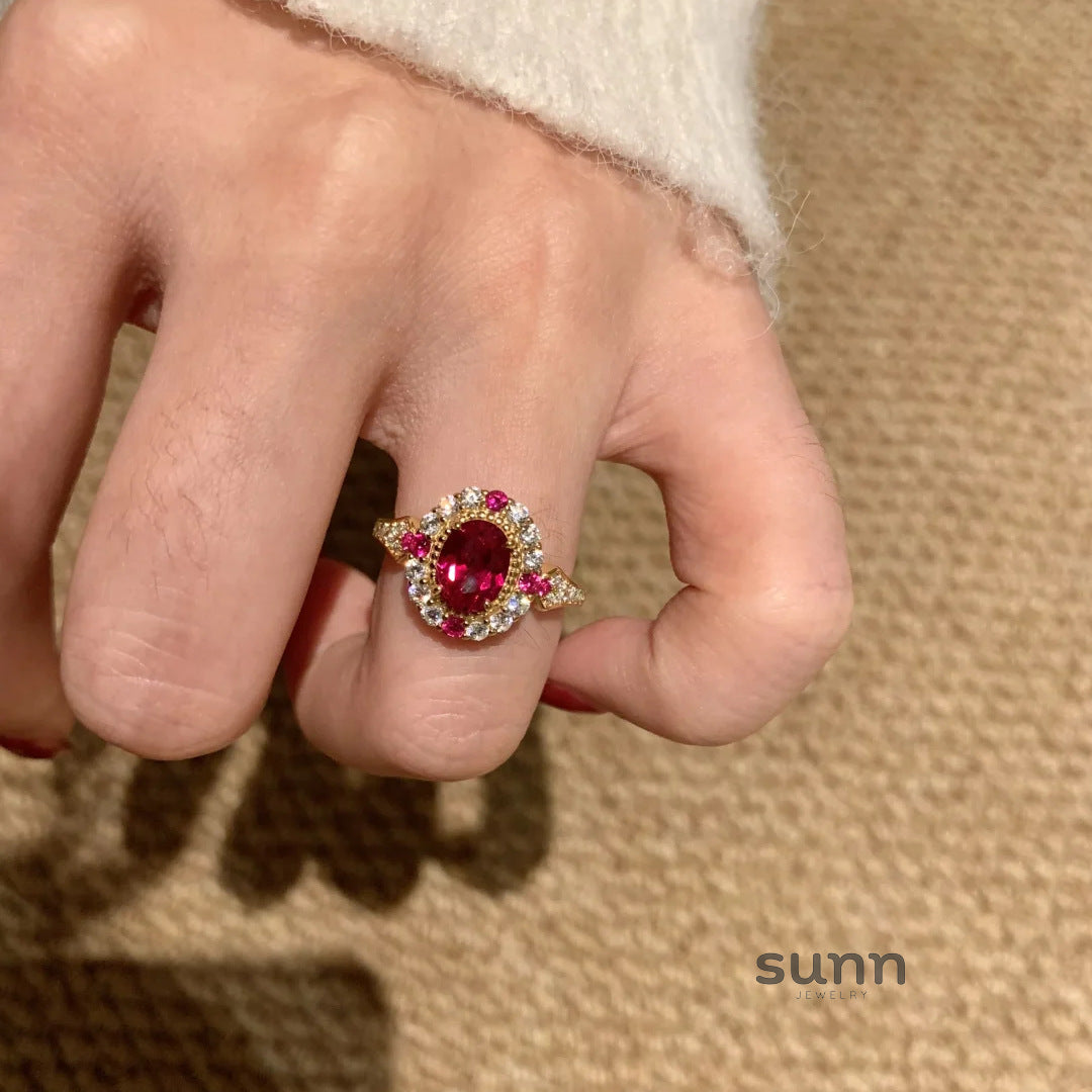 Anai Ruby Elegance Jewelry Set [1QO22IRI]