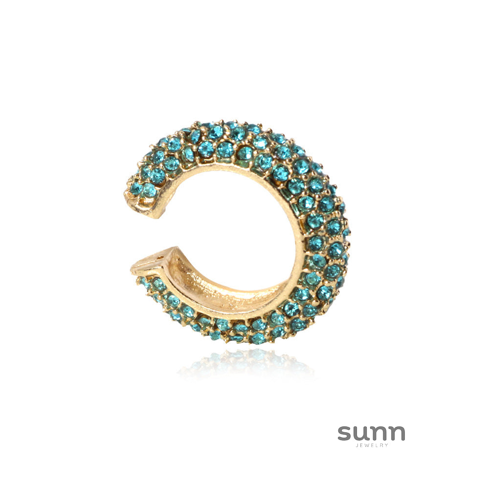 Anaira C-Shape Rhinestone Ear Cuff [TDHGQ9VP]