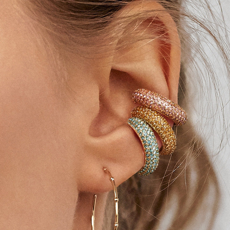 Anaira C-Shape Rhinestone Ear Cuff [90OFN07M]