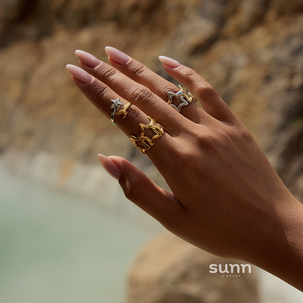 Anaisha Star Stainless Ring [339VDTSE]