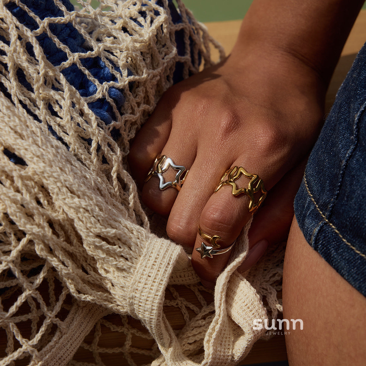 Anaisha Star Stainless Ring [T3GZ803P]