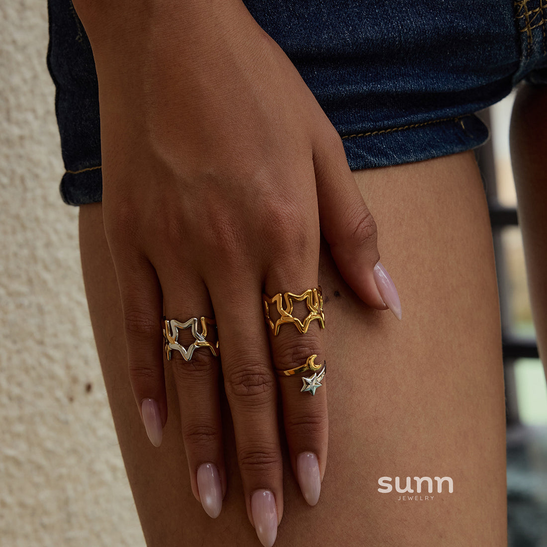 Anaisha Star Stainless Ring [E7JTEXOH]