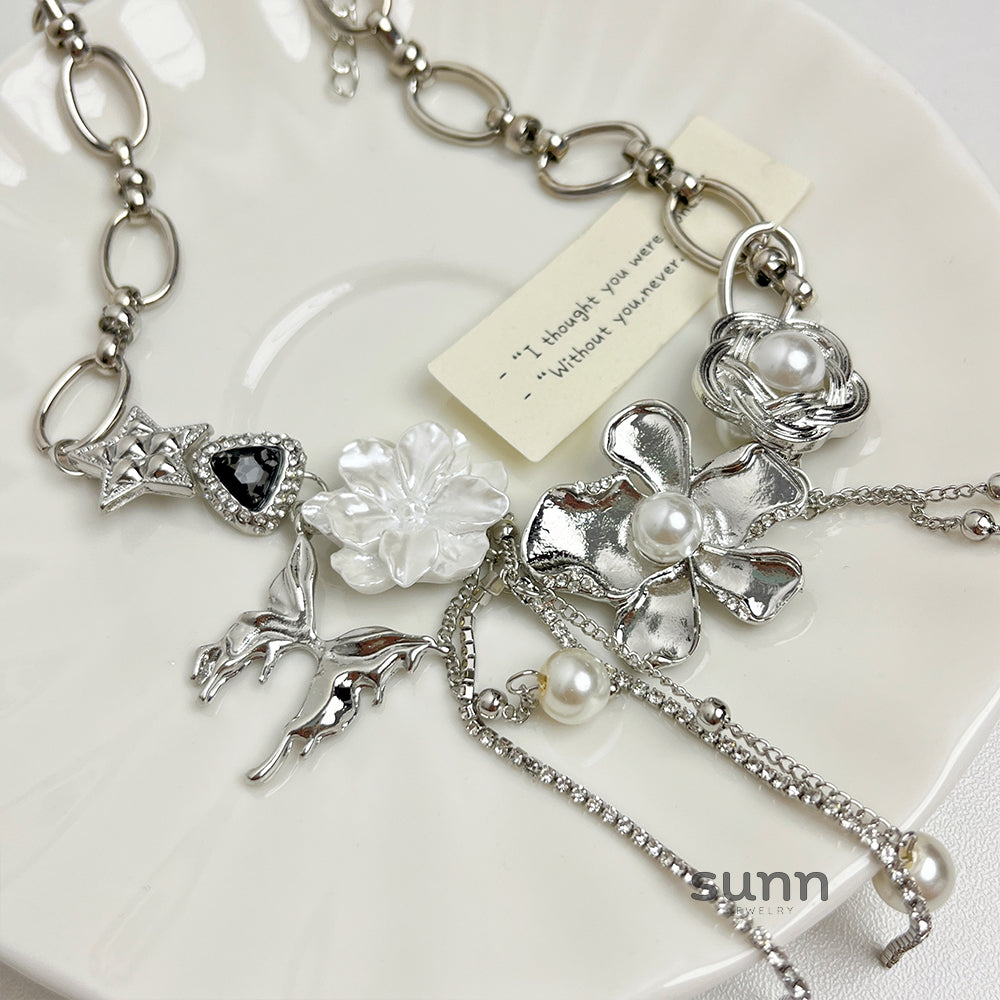 Anaiyah Pearl Butterfly Choker [BQSDWZHN]