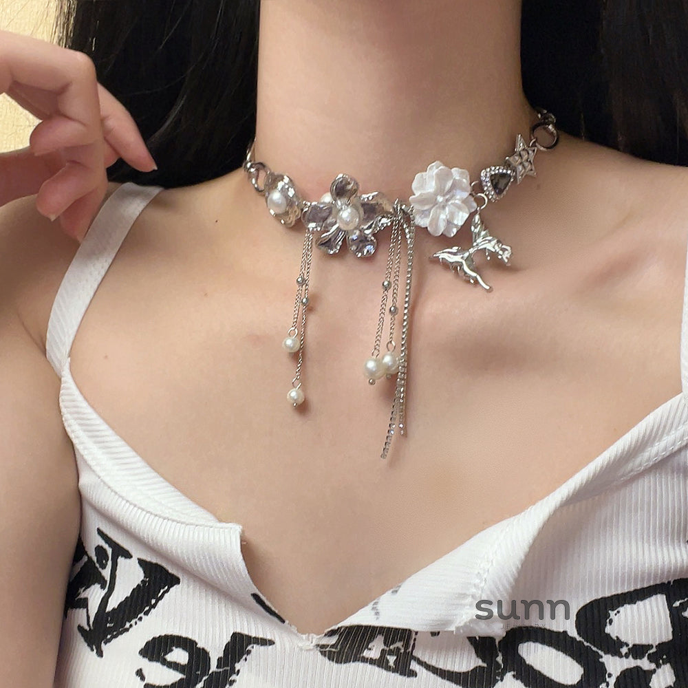 Anaiyah Pearl Butterfly Choker [DBR94ODR]